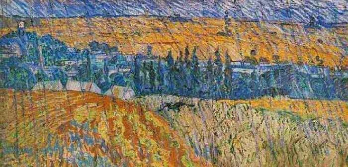 Vincent Van Gogh Landscape at Auvers in the Rain oil painting image